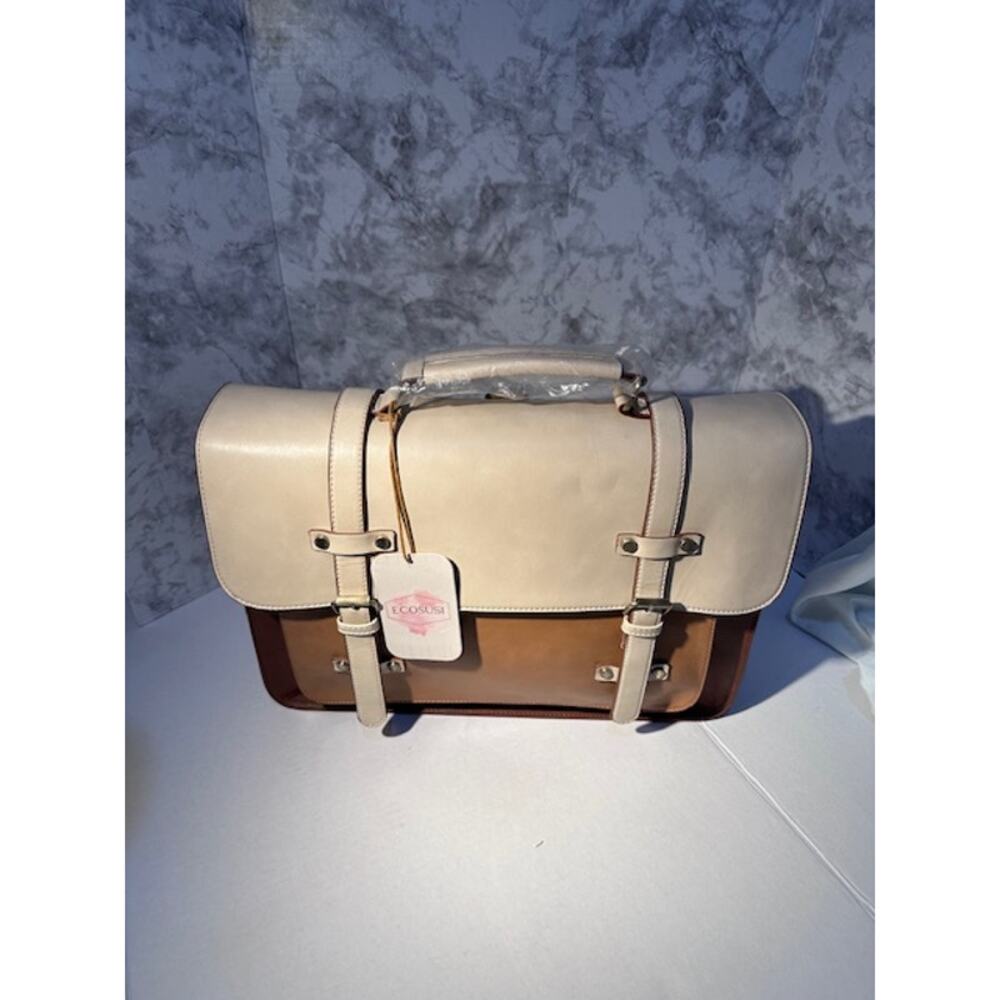 NWT Ecosusi Tri‑Color 3‑in‑1 Briefcase Convertible Shoulder Bag Backpack Work